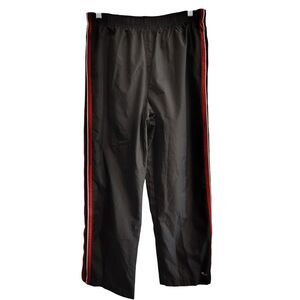 Tek Gear Boy's Black with‎ Red and White Stripe Large Athletic Pants